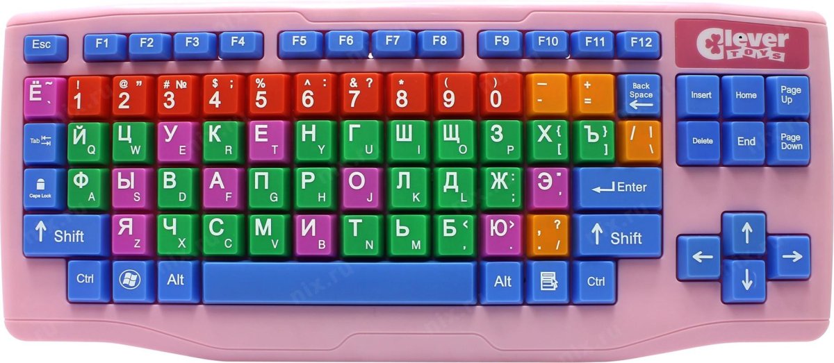 Клавиатура clevertoys Wireless Kids Keyboard Pink