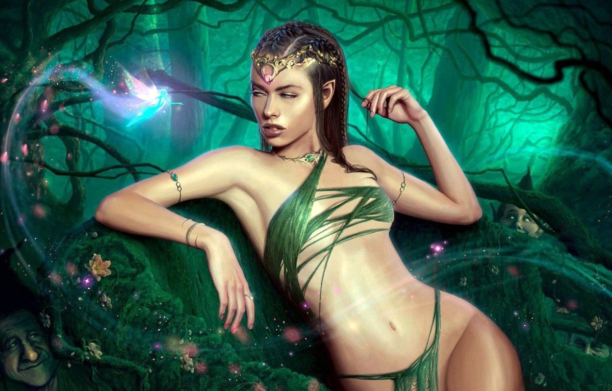 Ведьма с вороном