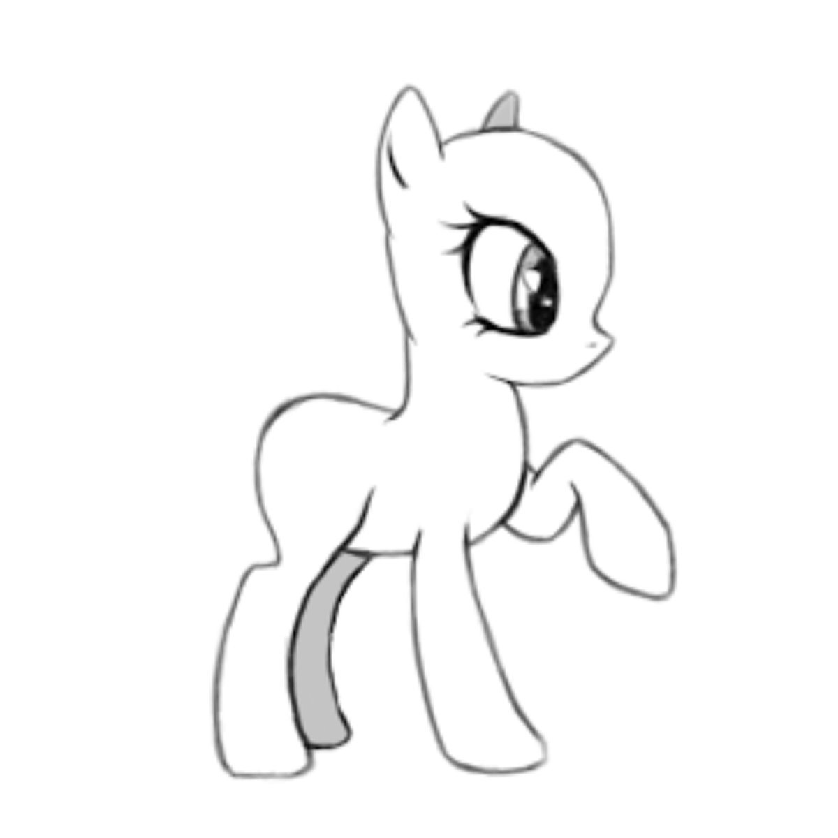 Рисунки пони для срисовки легкие