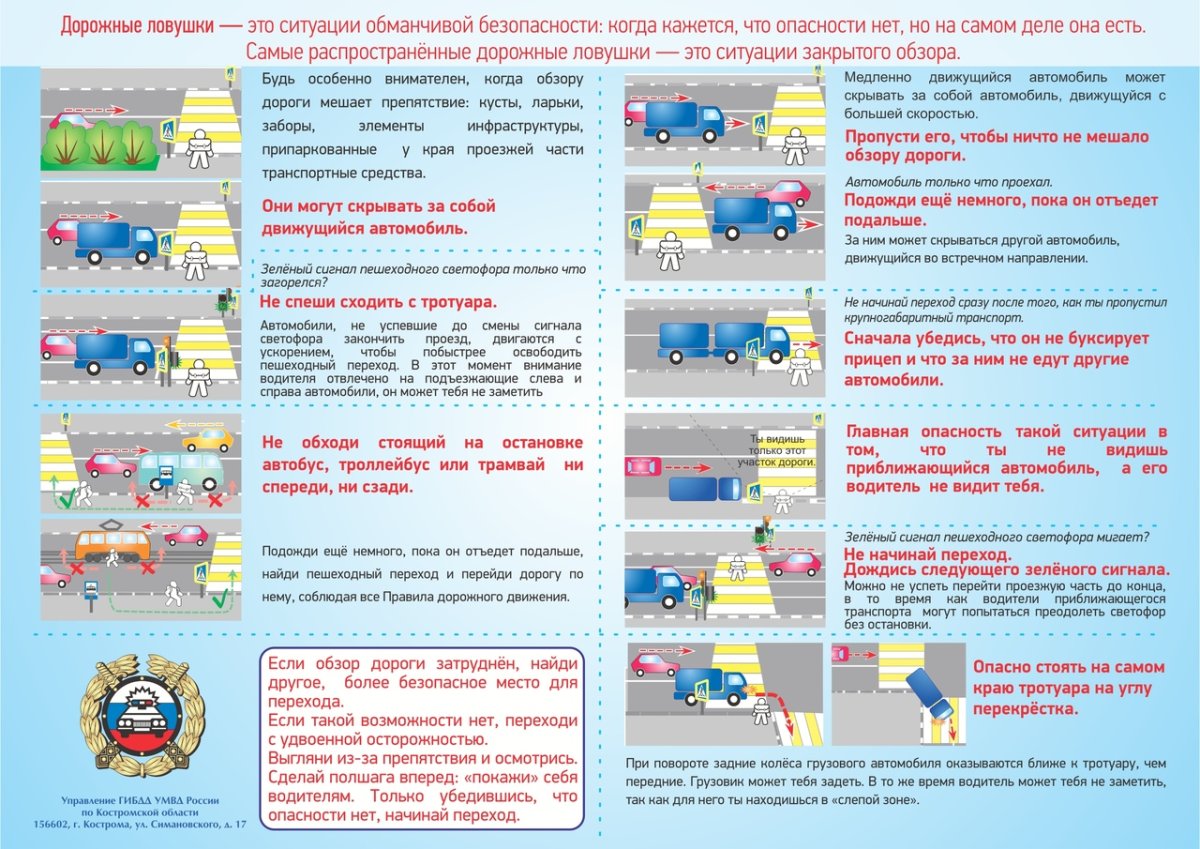 Памятка по дорожным ловушкам