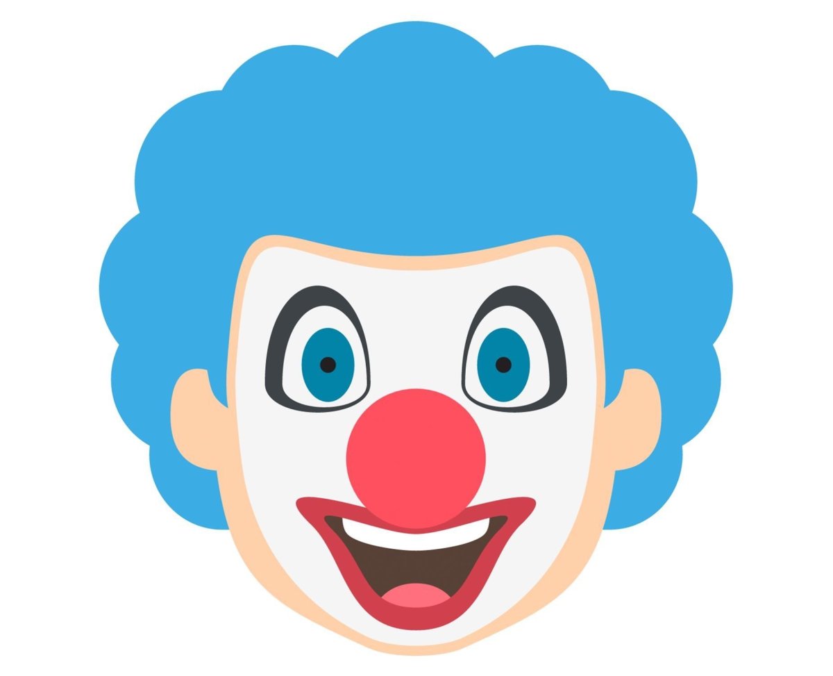 Лицо клоуна смайлик