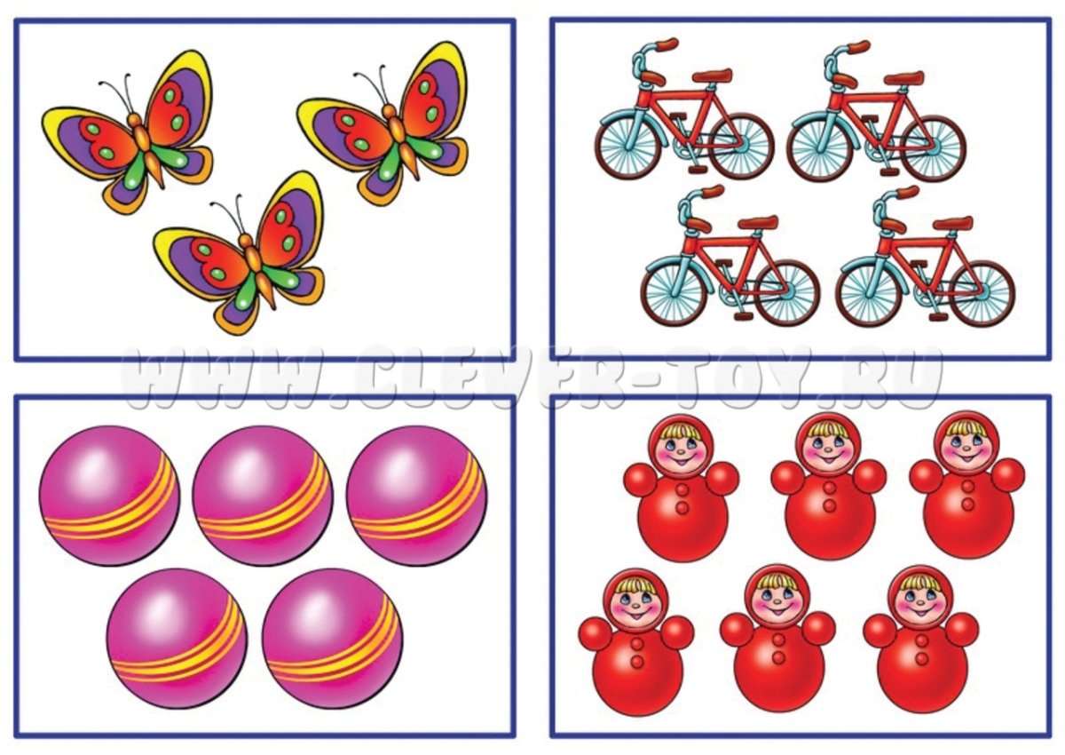 Математические карточки для дошкольников