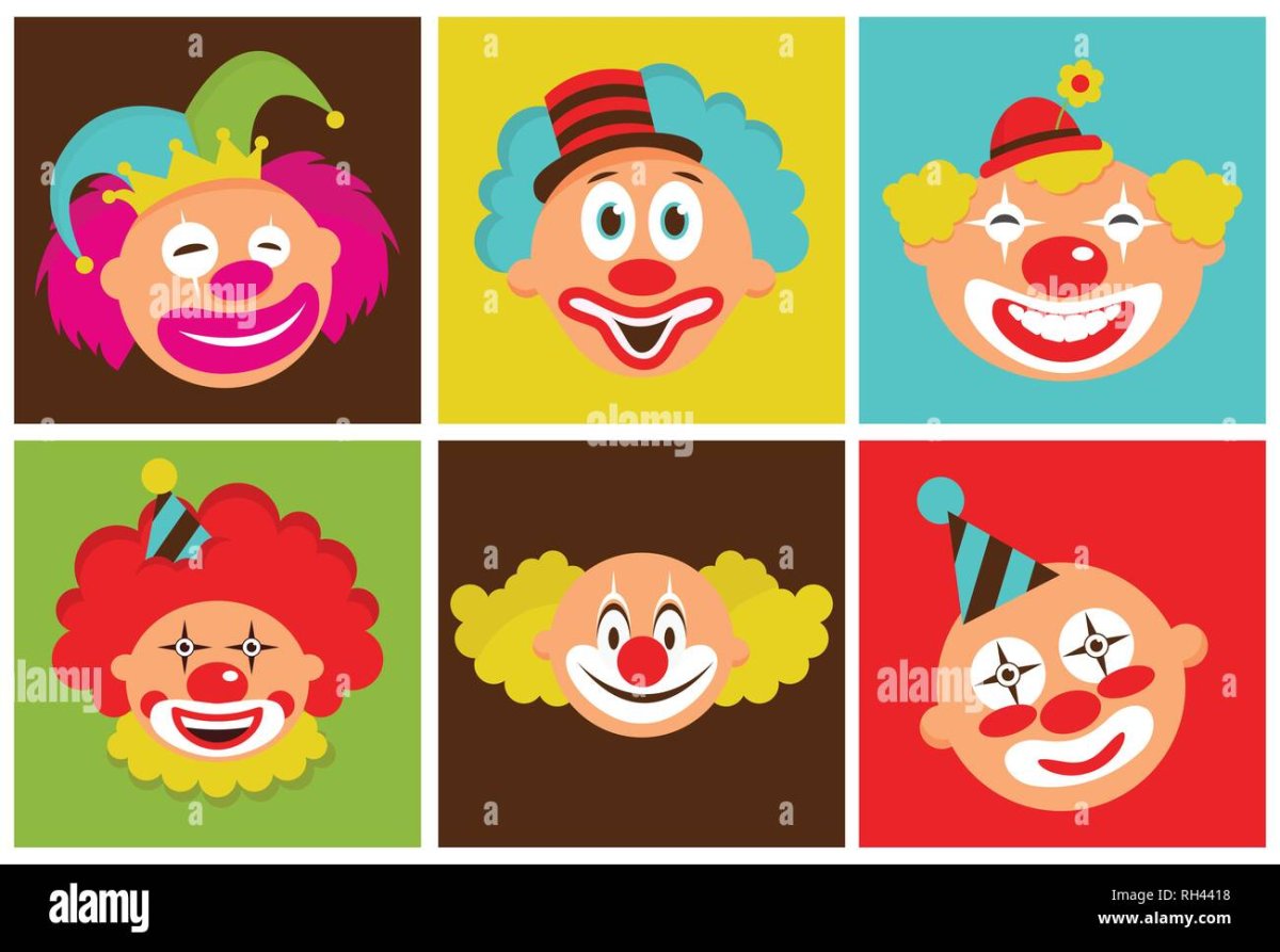 Маска клоуна веселая для детей