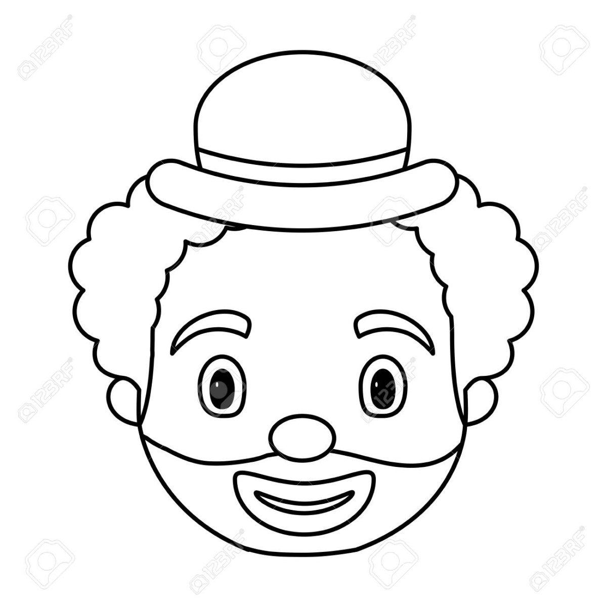 Лицо веселого клоуна