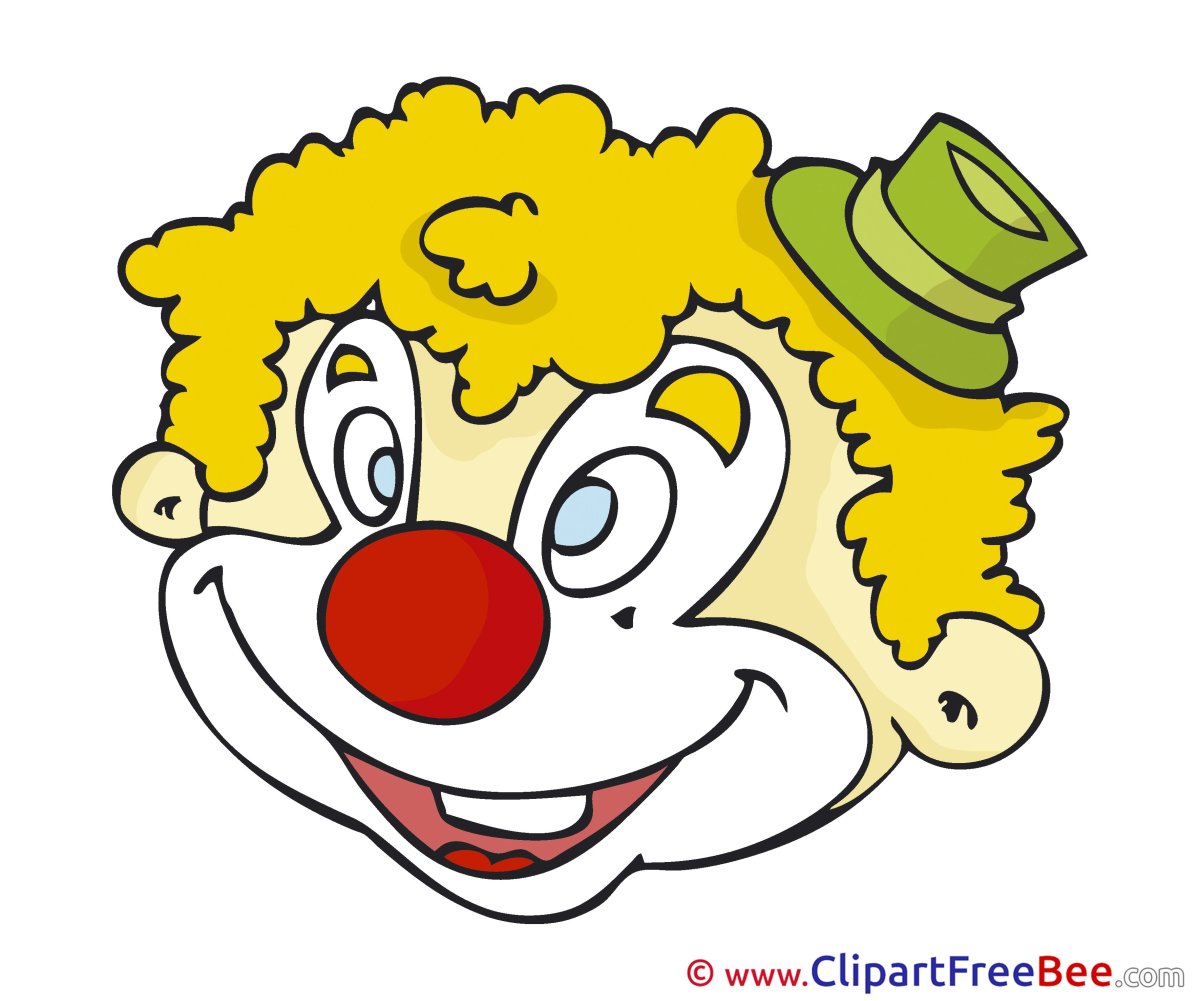Голова клоуна вектор