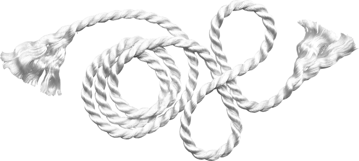 Верёвка на белом фоне