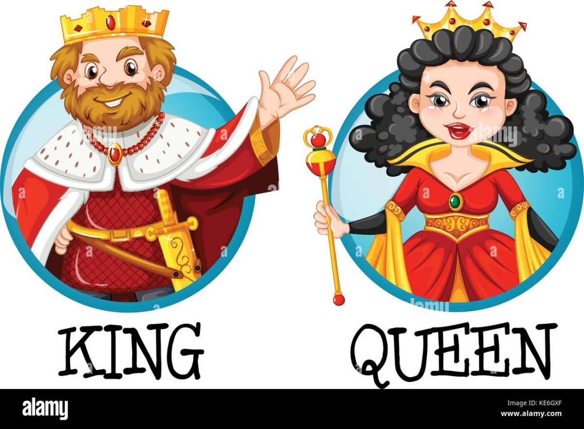 Король и Королева в шахматах рисунок