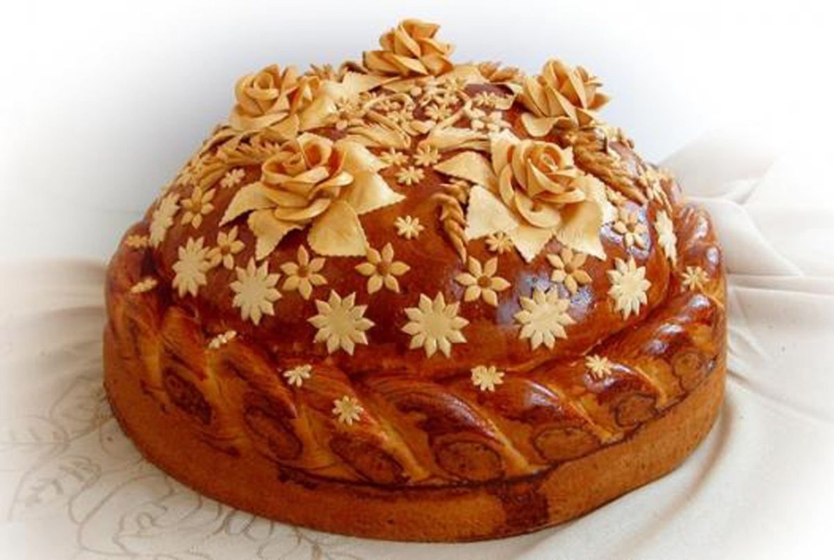 Свадебный каравай золотой Колос