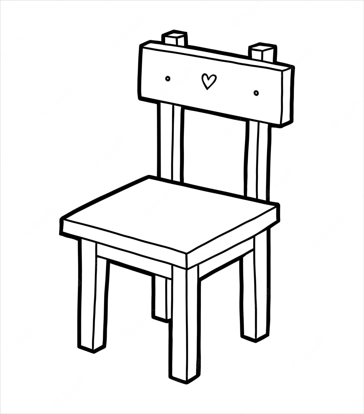 Стул для кормления нарисованный