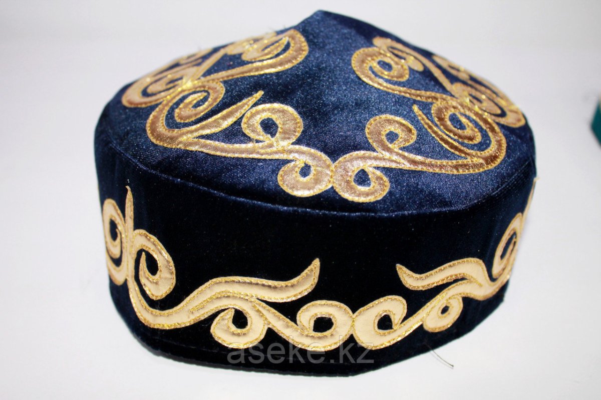 Зеленая тюбетейка казахская