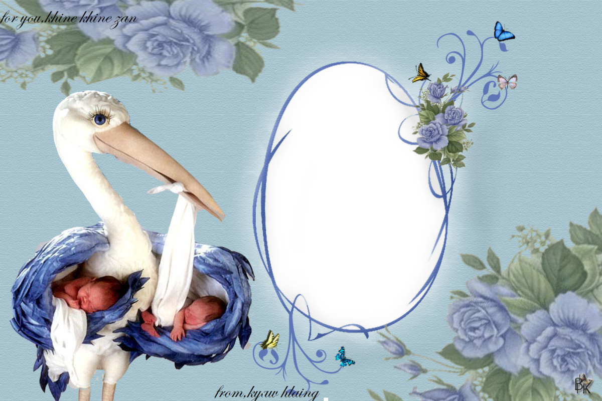 Фоторамка с аистом