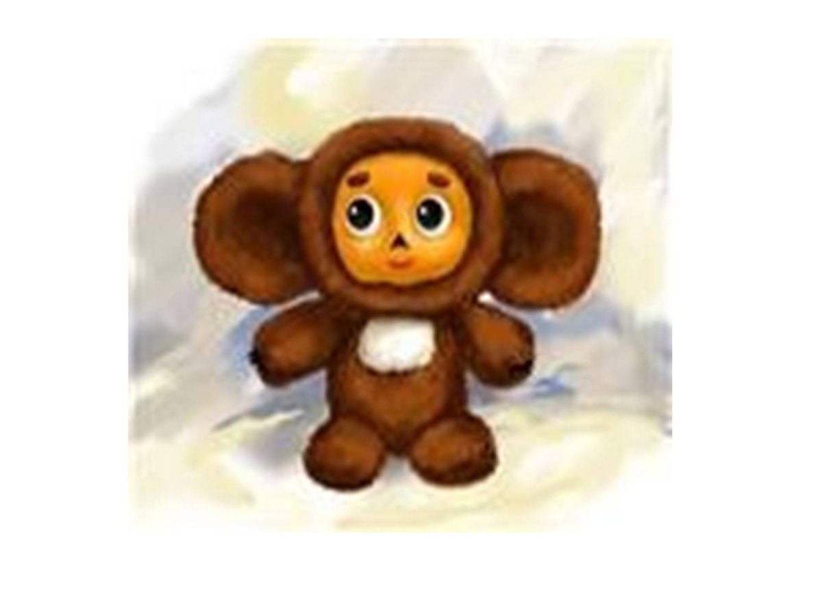 Чебурашка с цветком