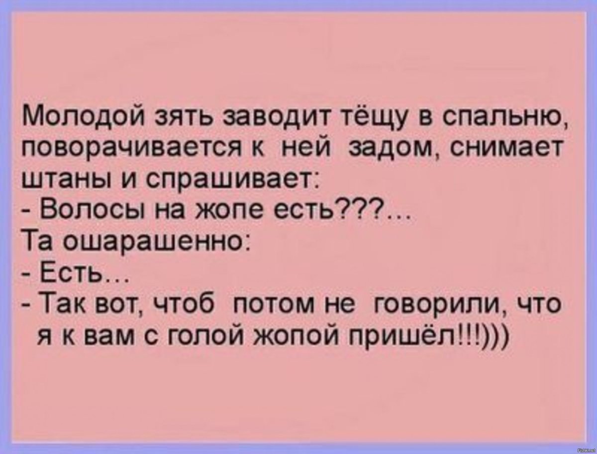 Прикольный анекдот про зятя