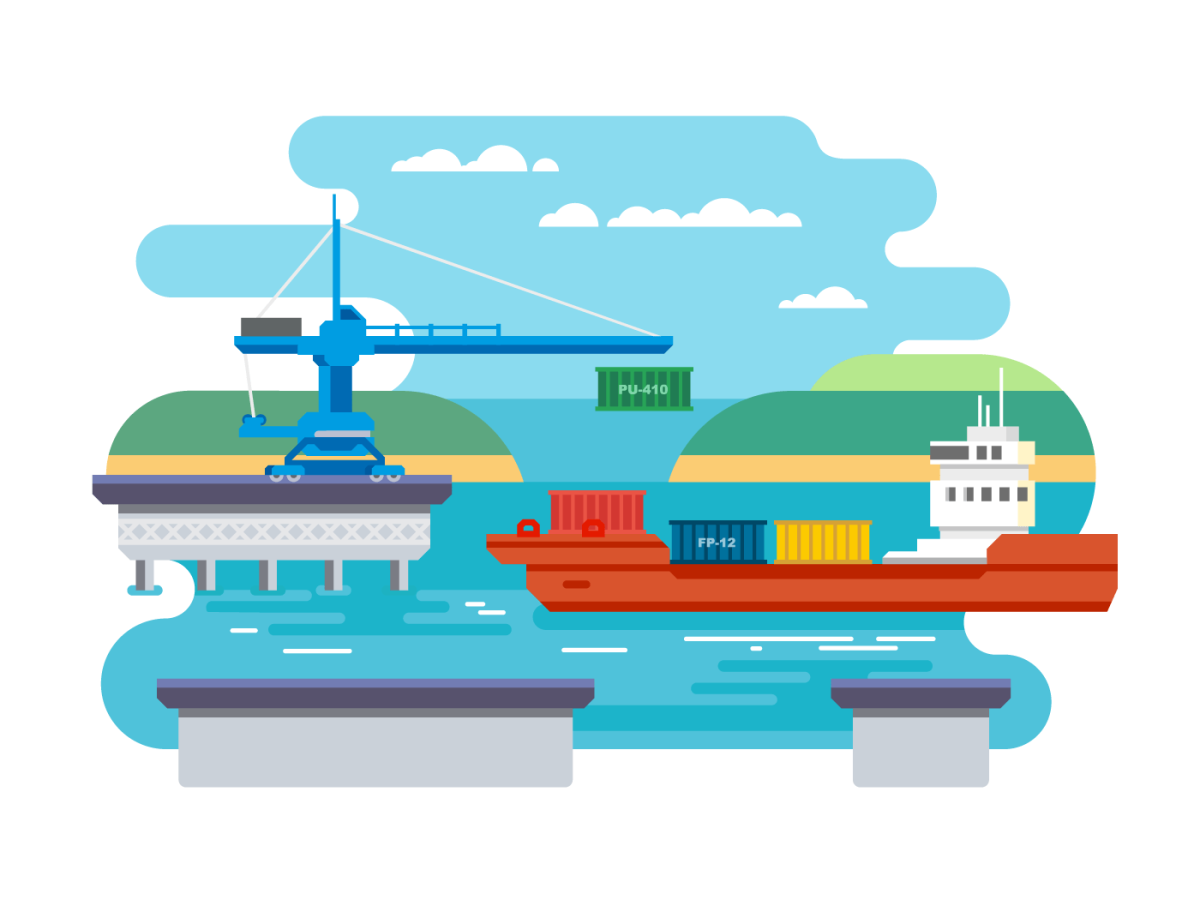 Порт для кораблей картина для детей.