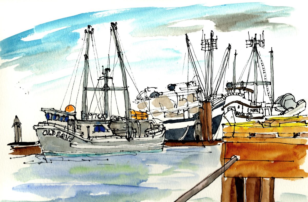 Морской порт иллюстрация