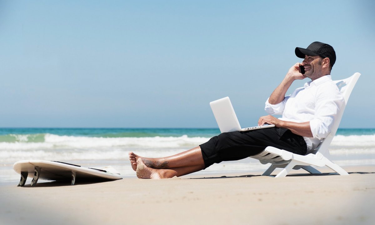 Бизнесмен на отдыхе