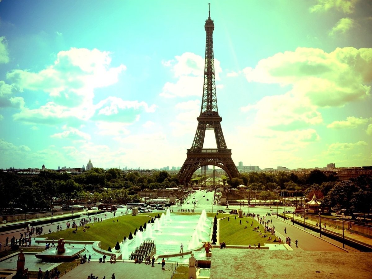 Париж закат эльфивая башня