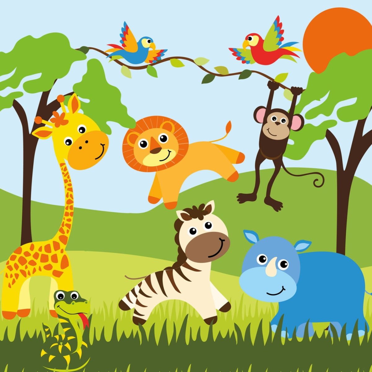 Животные сафари для детей