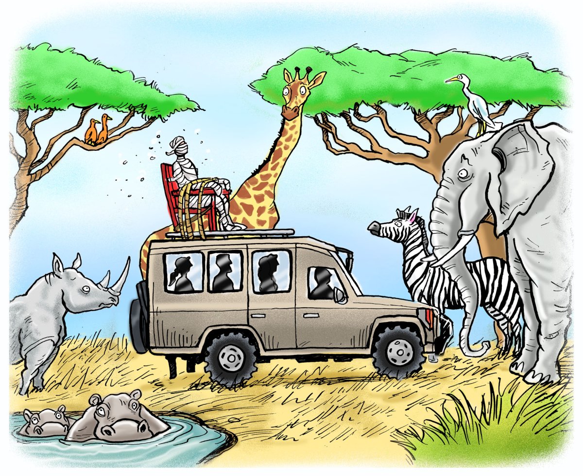 Африканские сафари шарж
