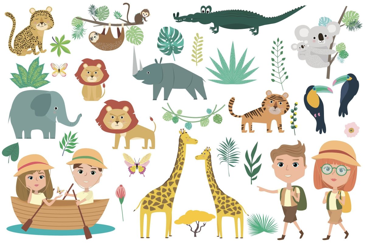 Сафари вечеринка вектор