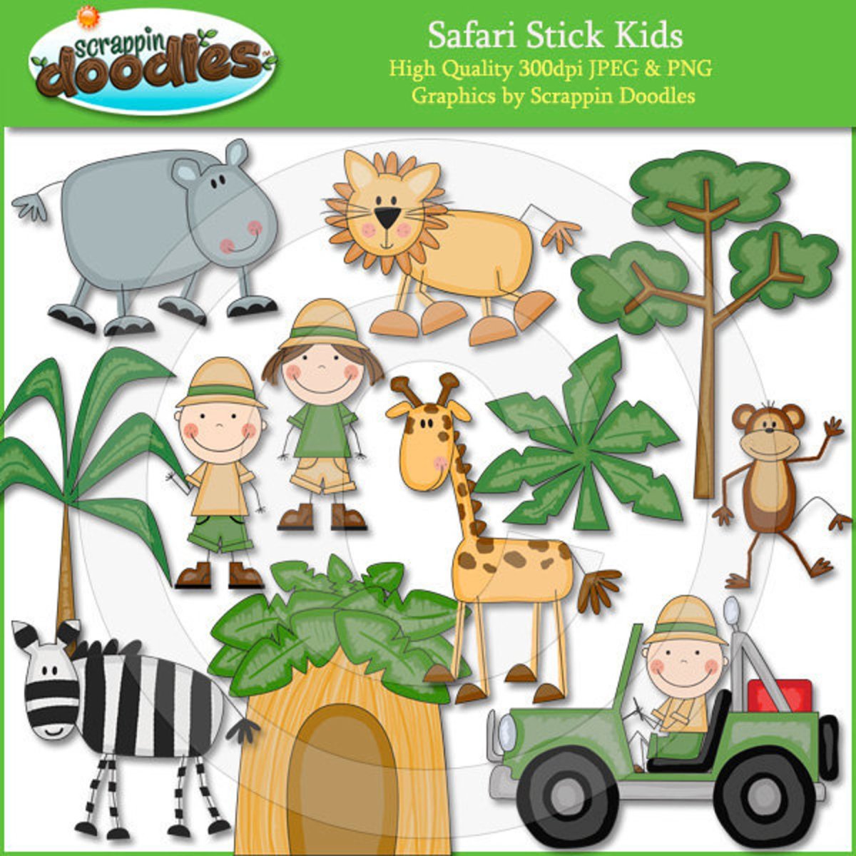 Макет баннера сафари для ребенка