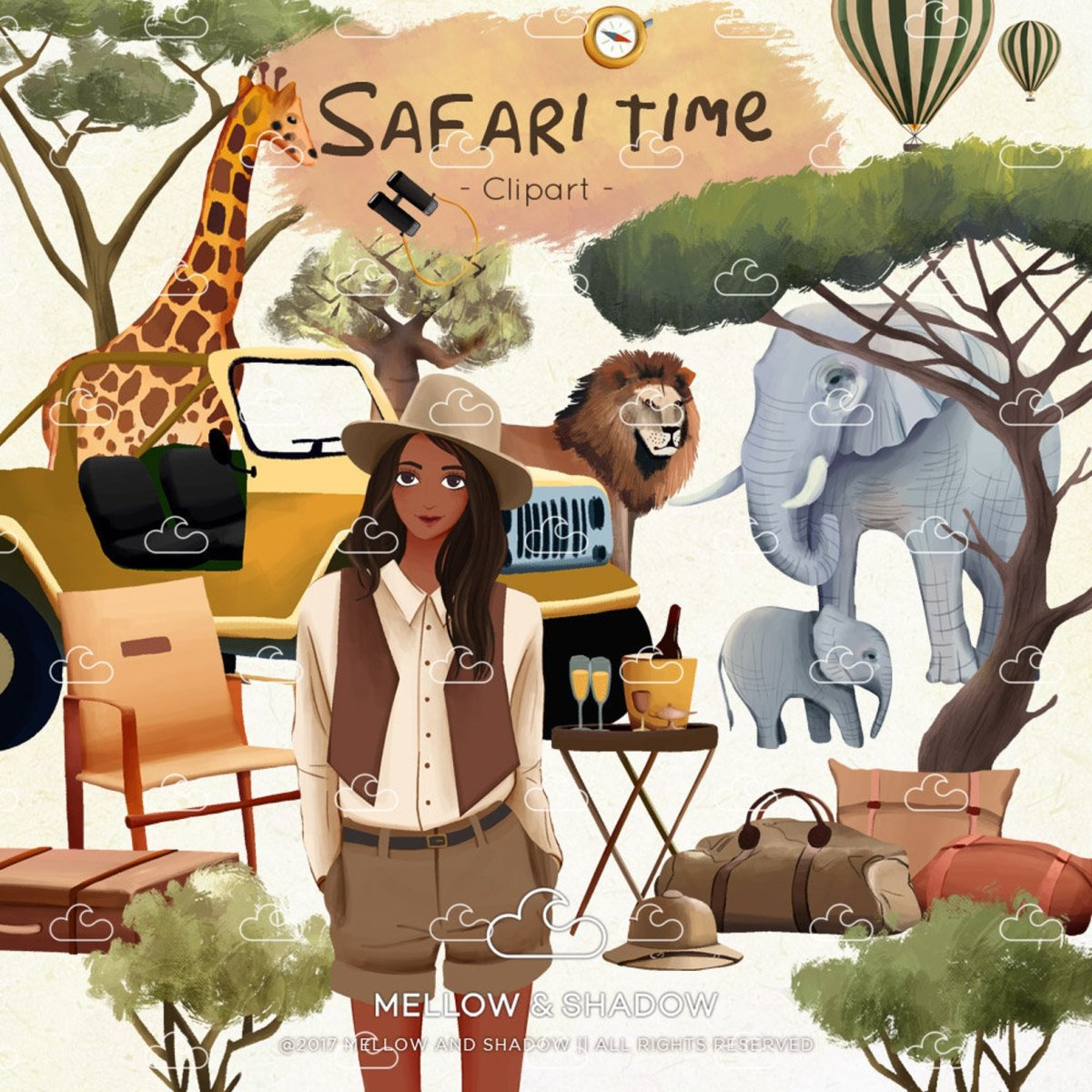 Стиль сафари в одежде эскиз