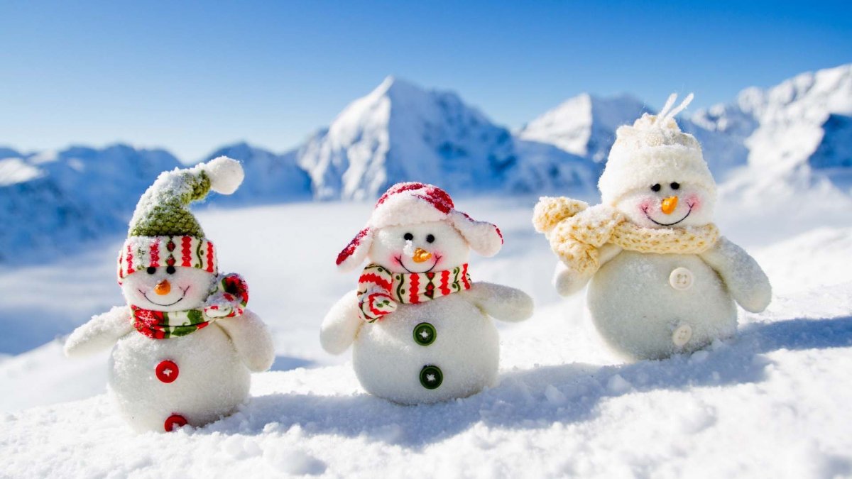 Обои Снеговик