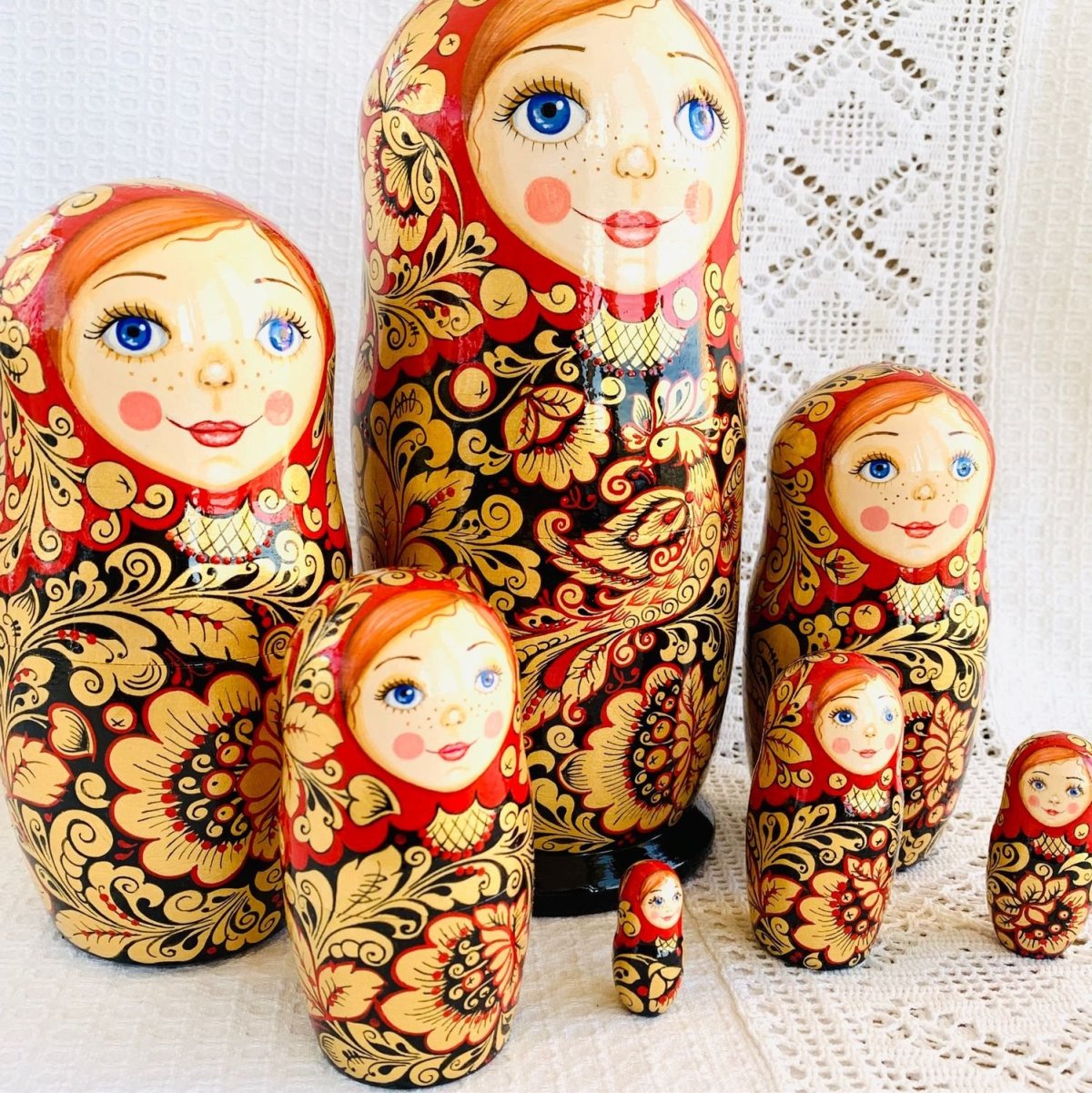 Матрешка роспись Хохлома