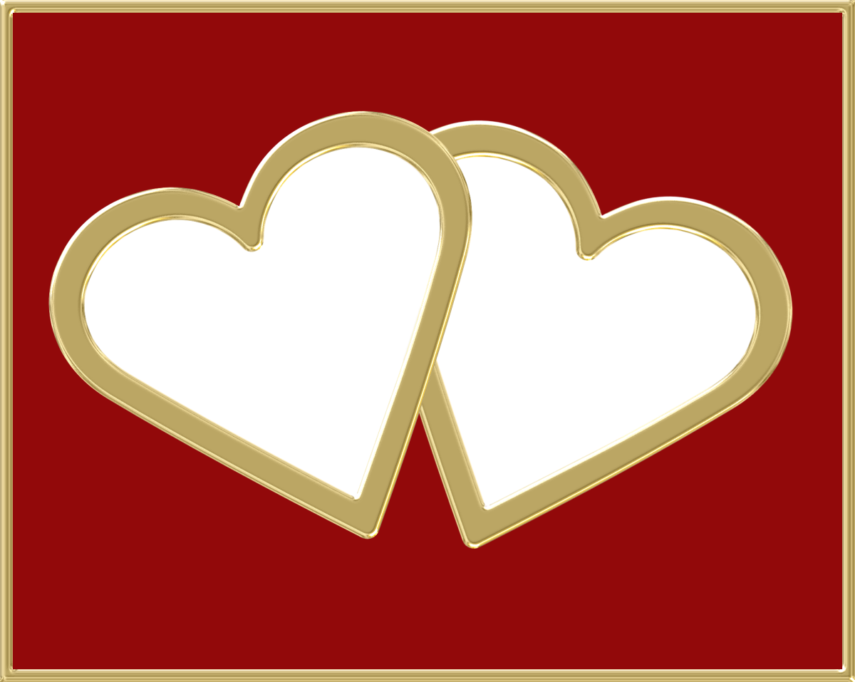 Рамка два сердца