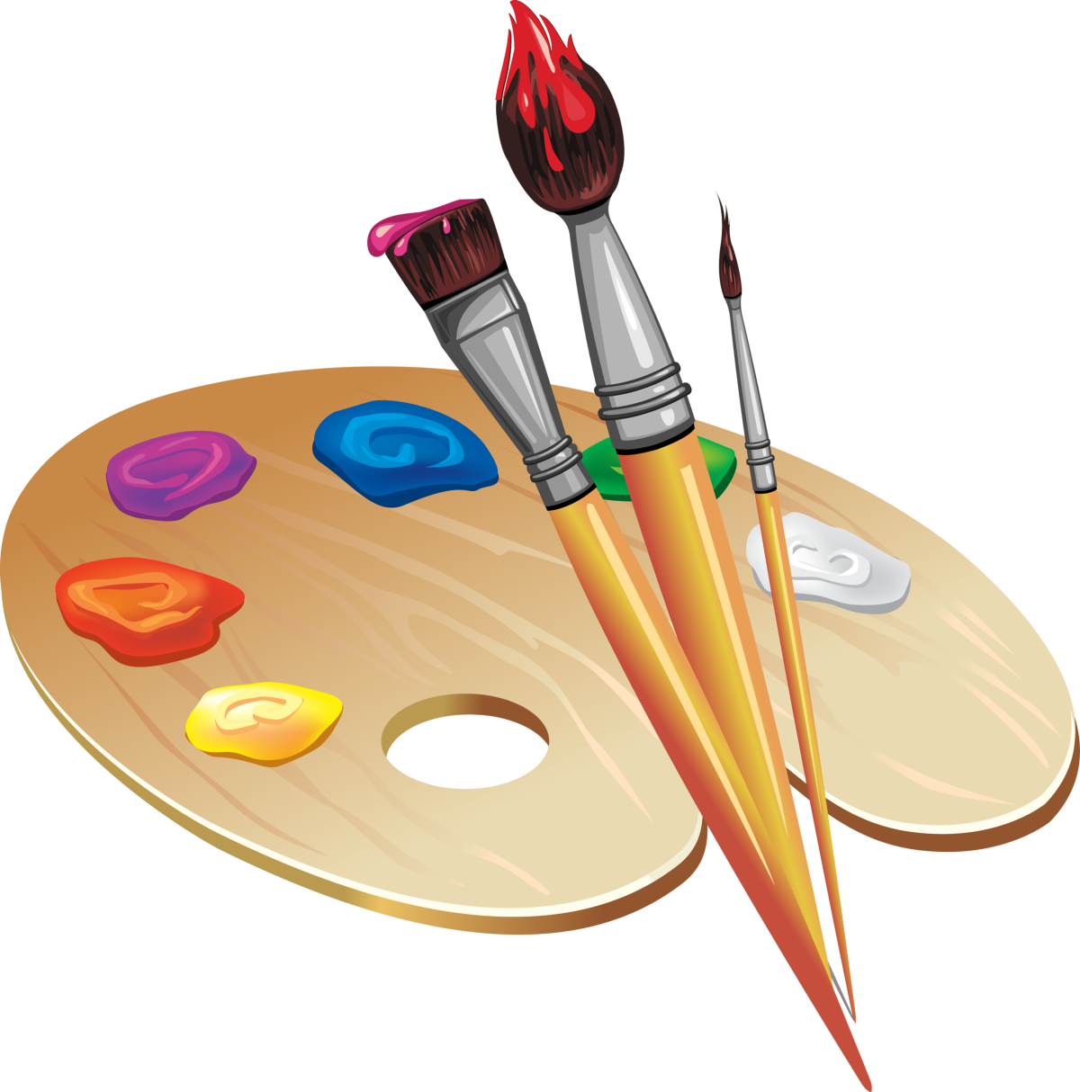 Палитра и кисти