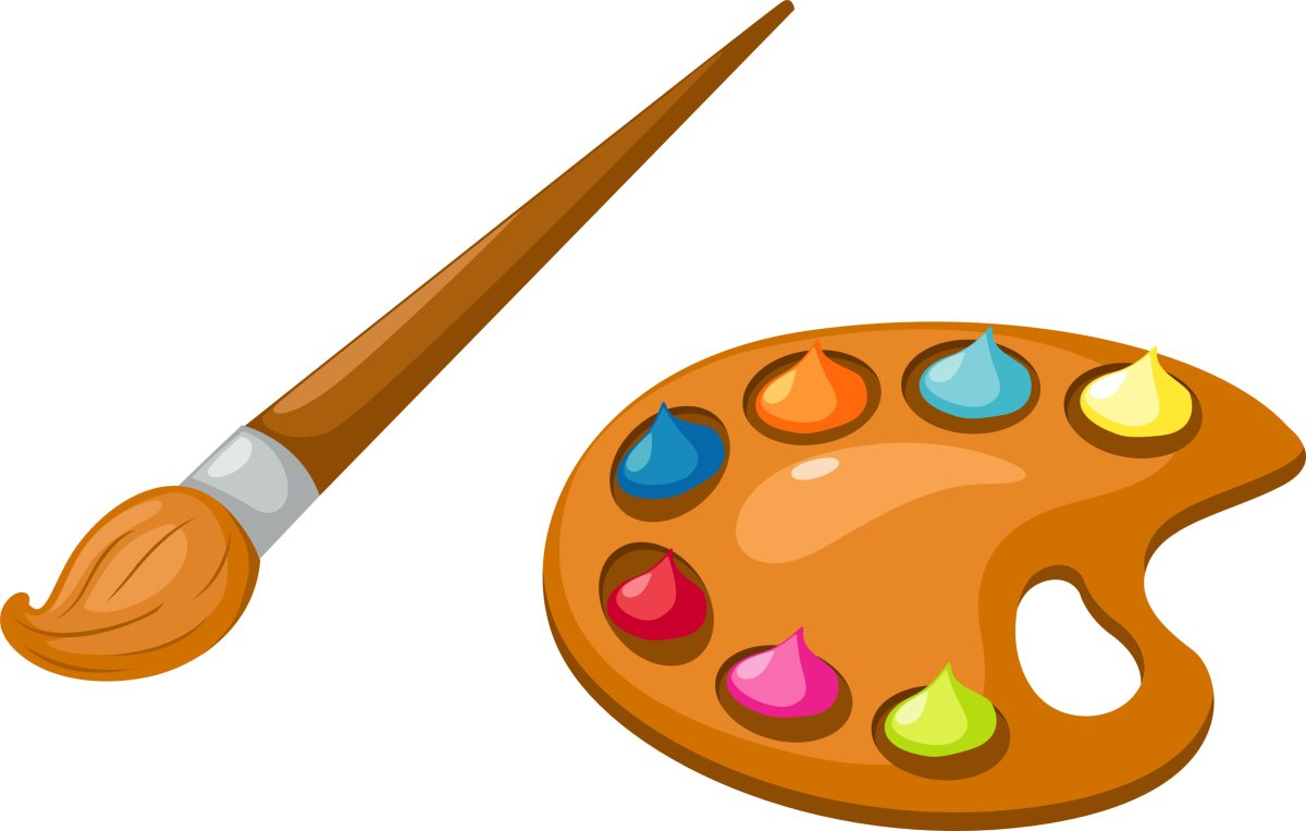 Палитра с красками без Кисточки