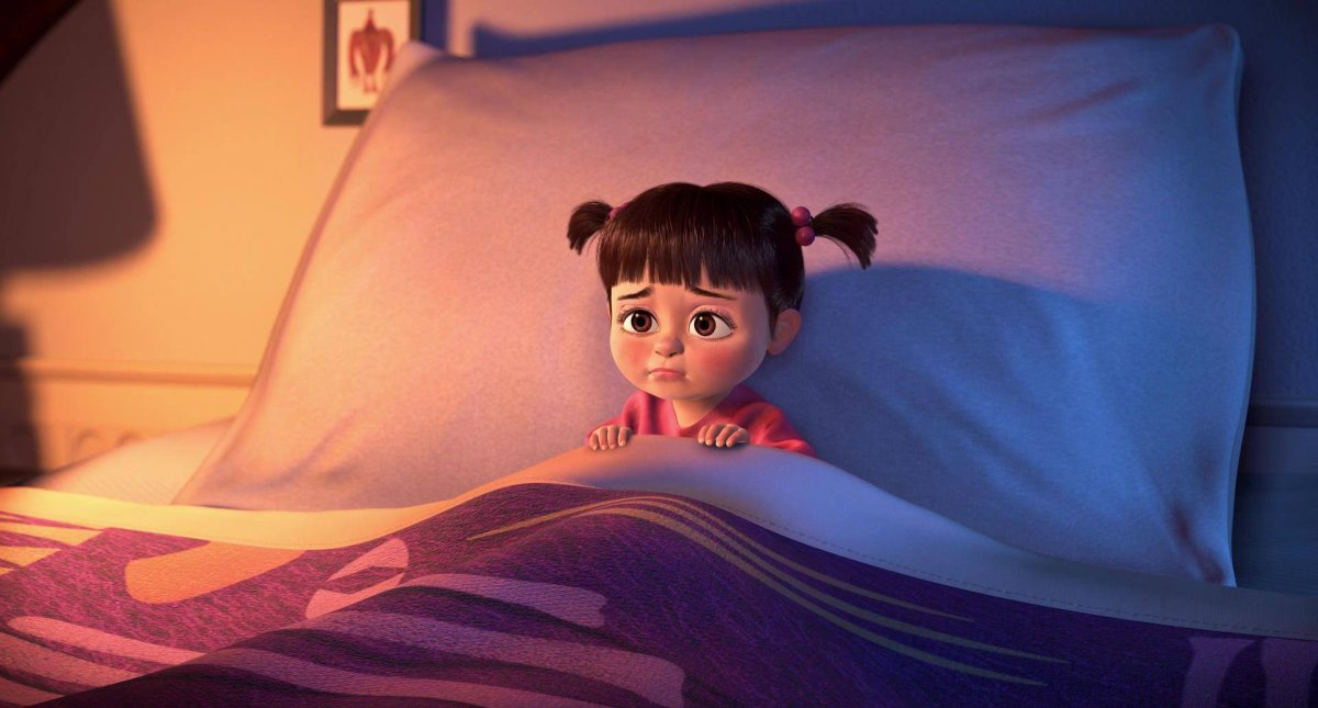 Корпорация монстров девочка в кровати