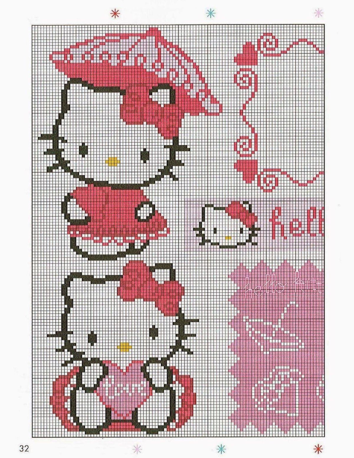 Пикснльарт Хеллоу Китти