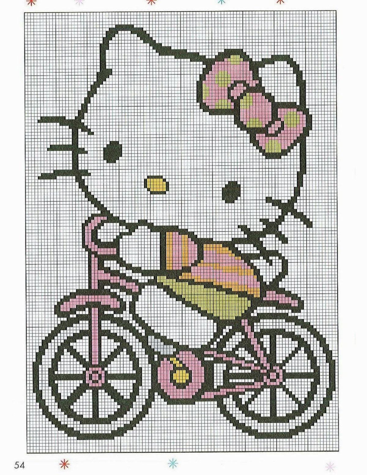 Вышивка крестиком Хелло Китти