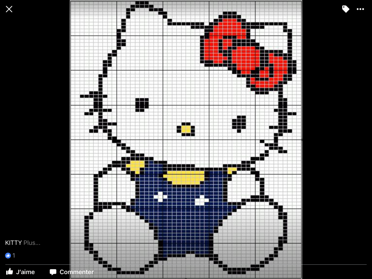 Хеллоу Китти по клеточкам