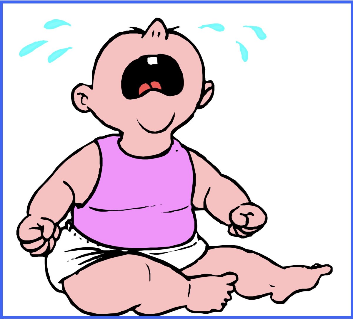 Плачущий новорожденный ребенок рисунок