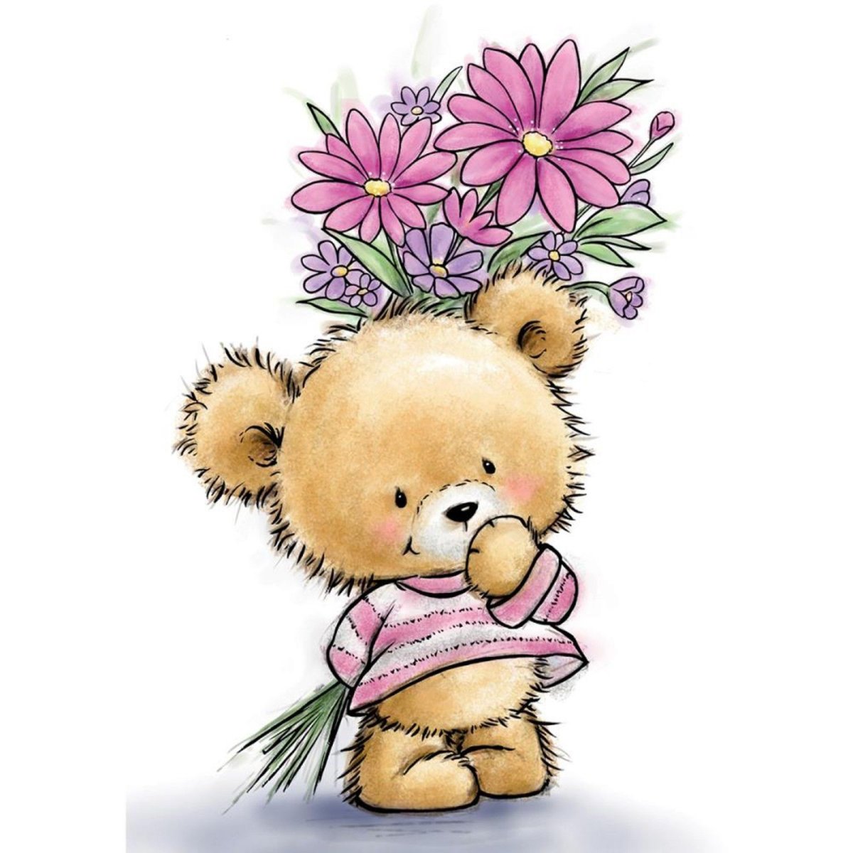Медвежонок с цветами