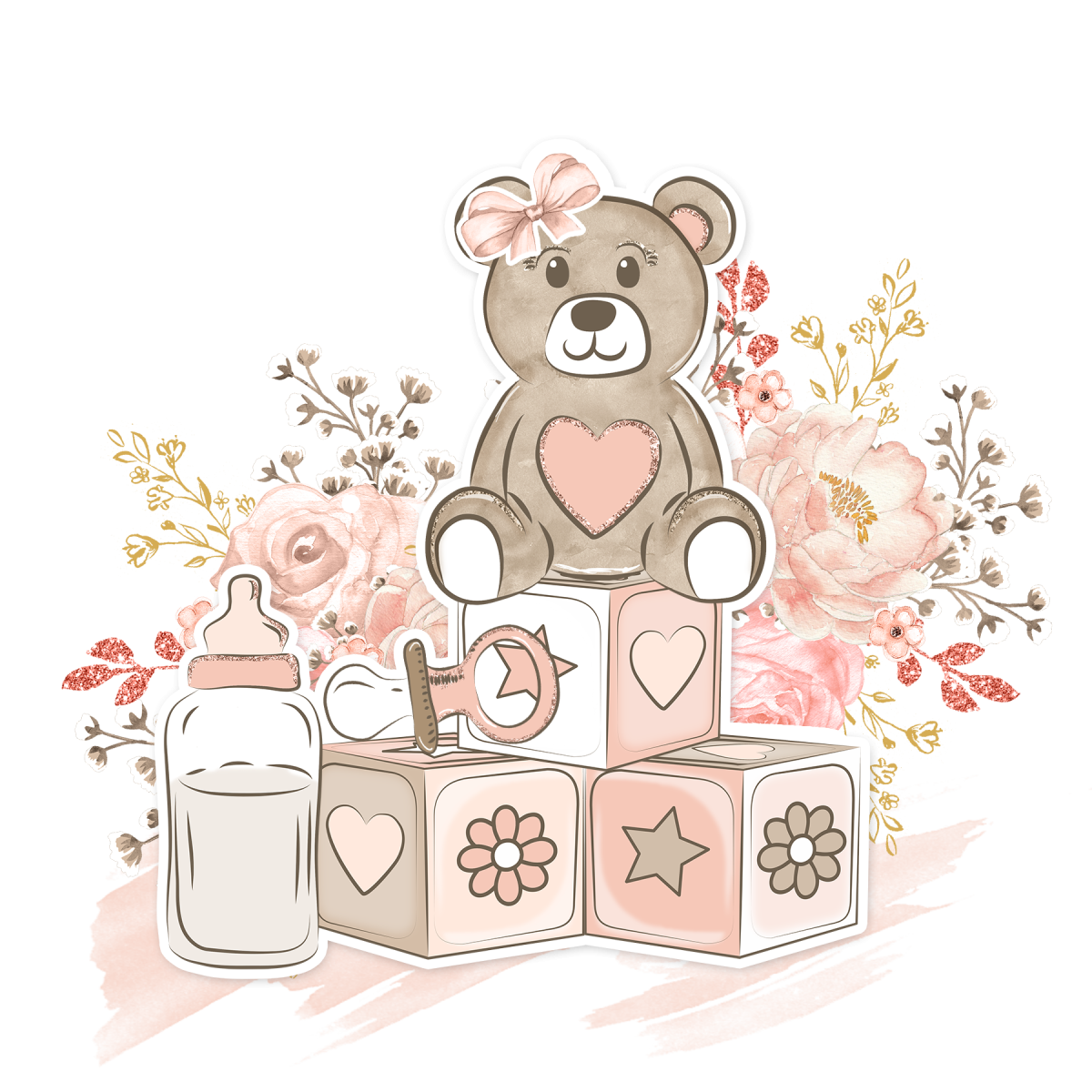 Мишка для метрики для девочки