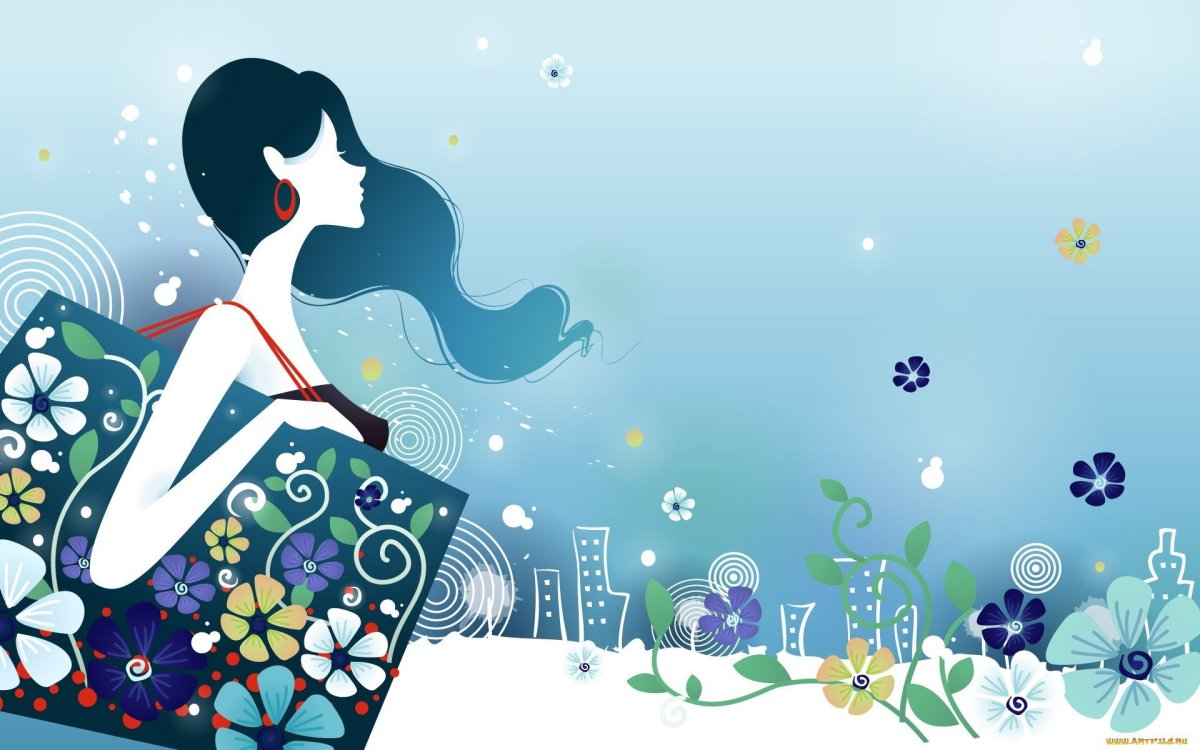 Векторная Графика девушка