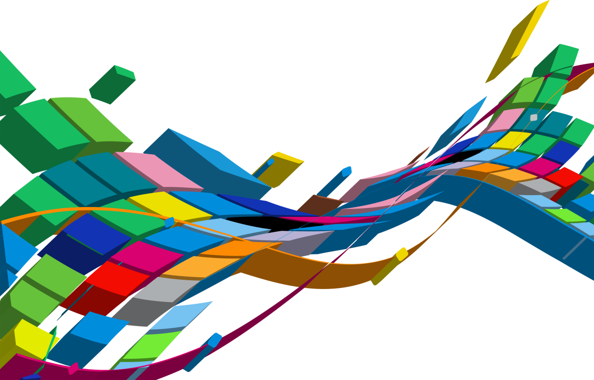 Разноцветные линии на белом фоне