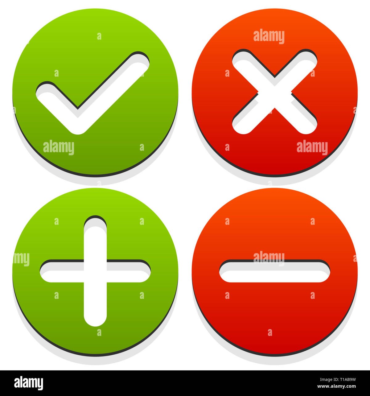 Иконки плюсов и минусов