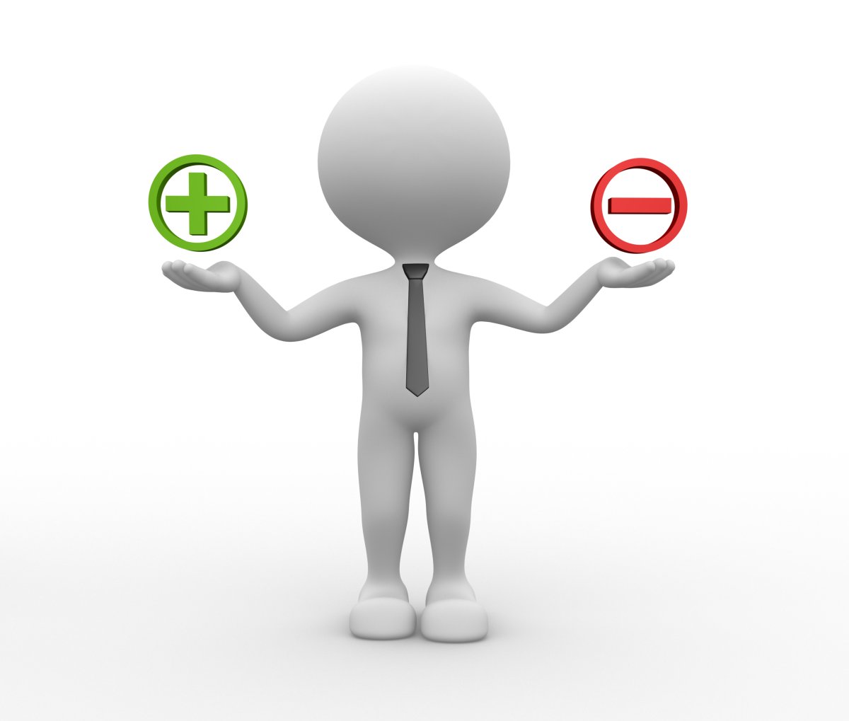 Человечек с плюсом и минусом