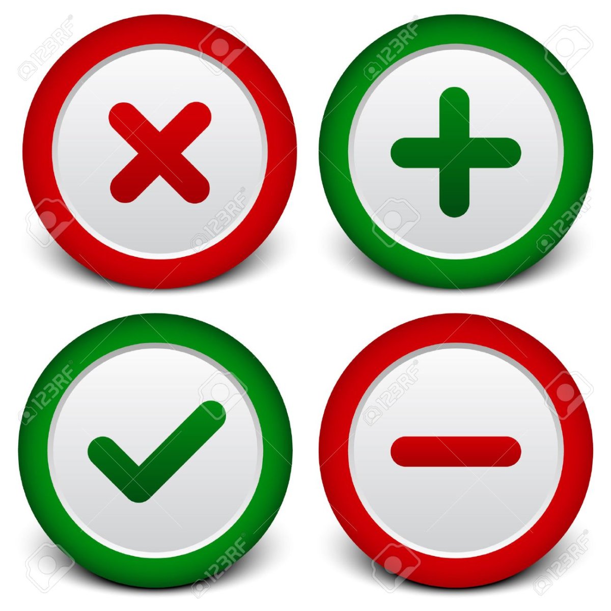 Галочка плюс крестик