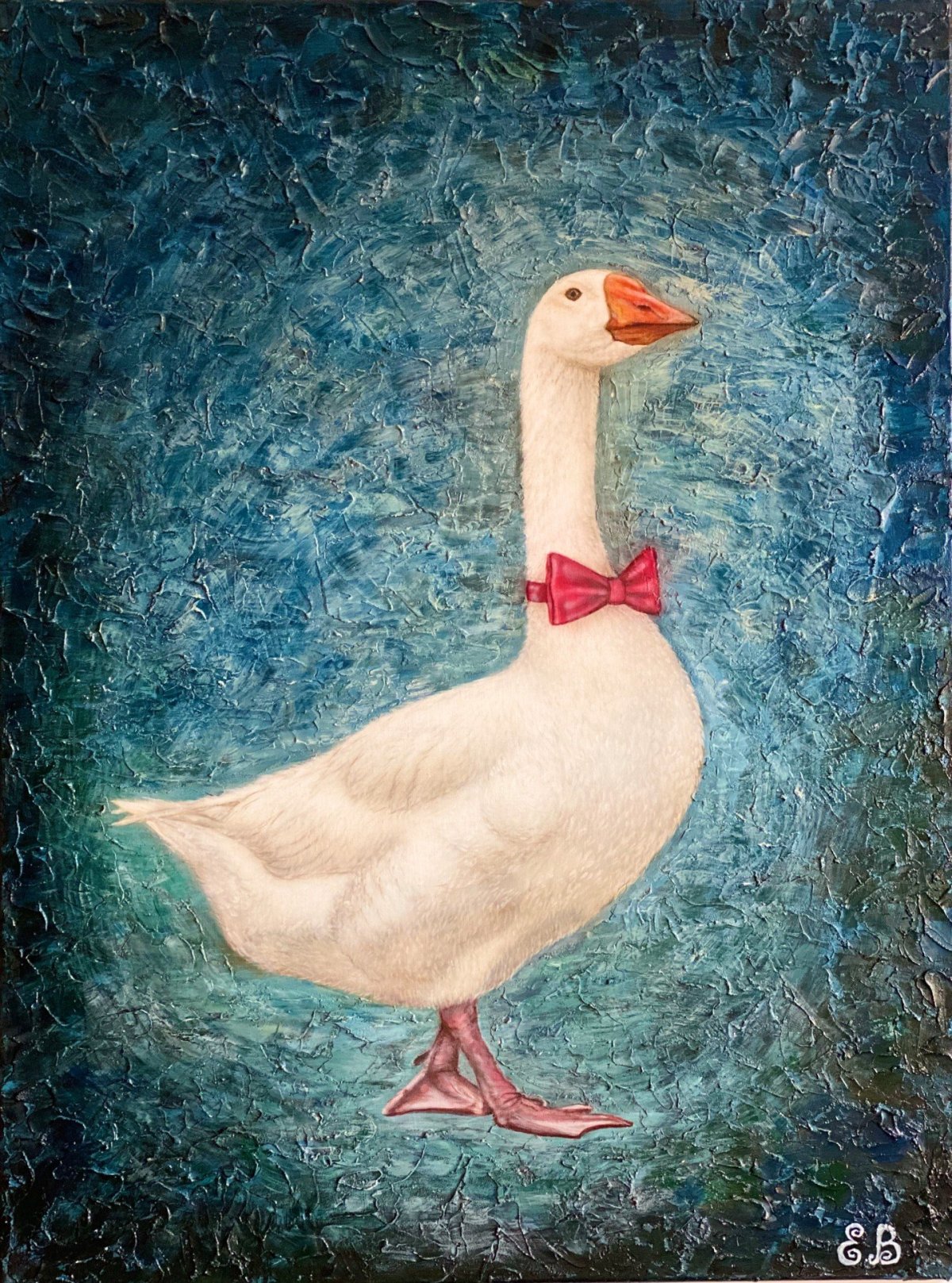 Новогодний Гусь рисунок