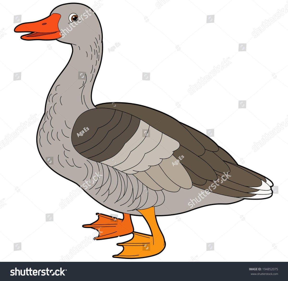 Серый Гусь мультяшный