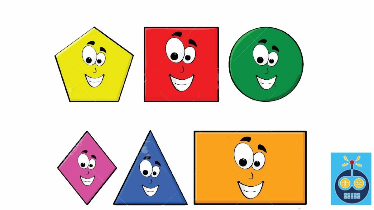 Геометрические фигуры с мордочками
