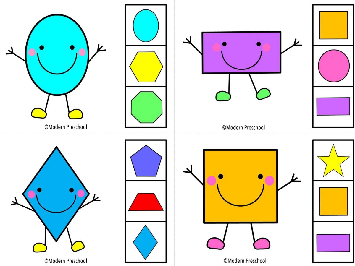 Robot Shapes for preschoolers