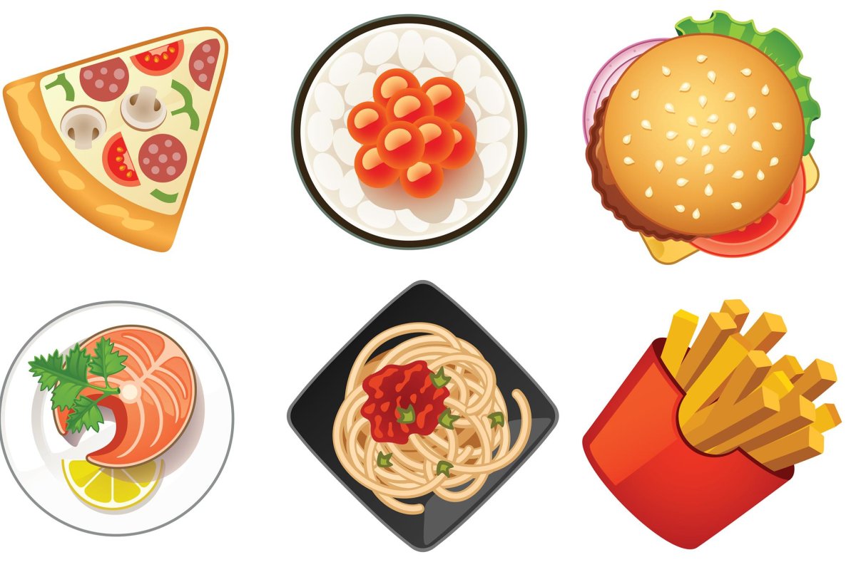 Нарисовать фаст фуд