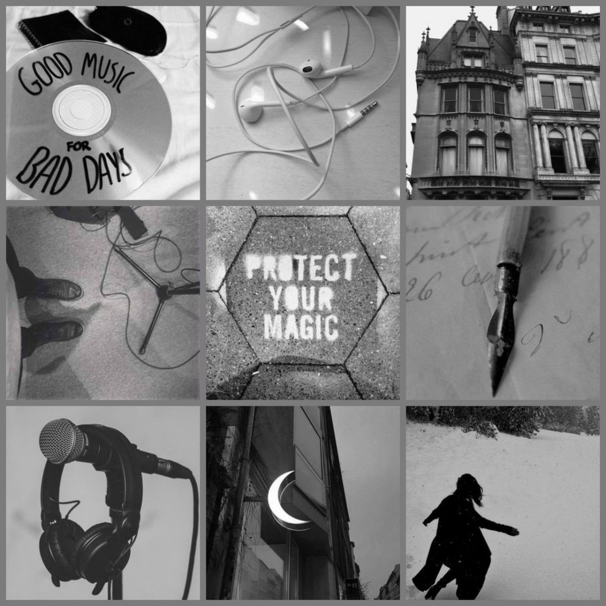 Черно белый коллаж