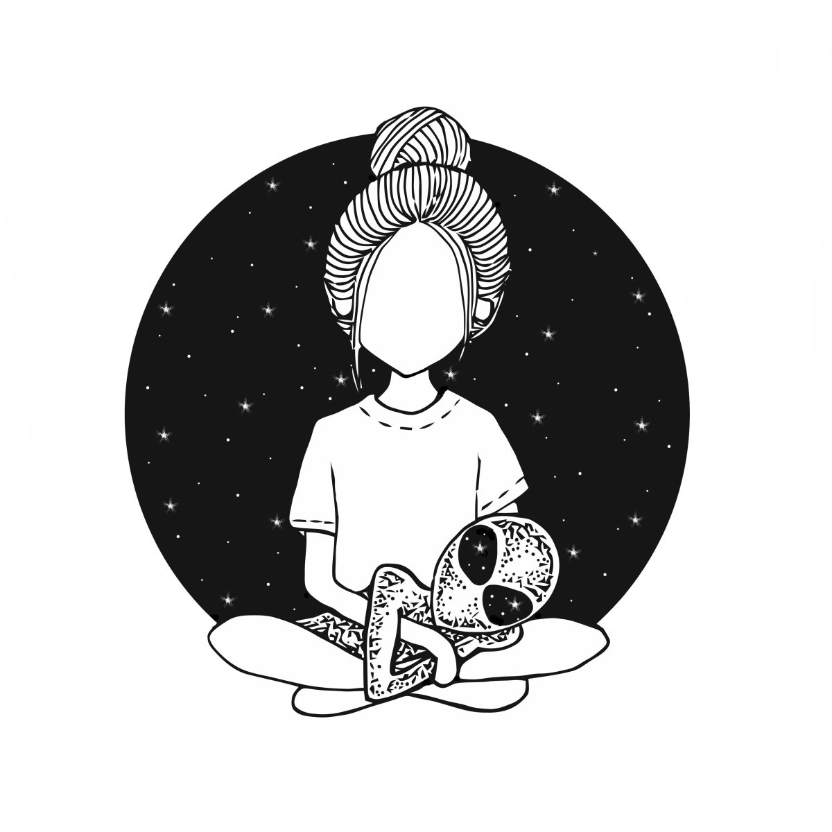 Инопланетянин чб